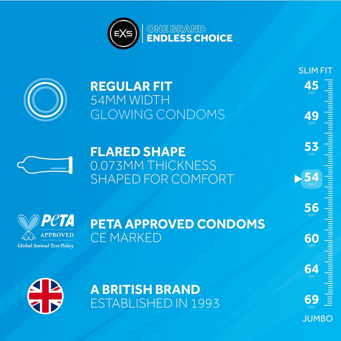 EXS Glowing Préservatifs 100 Pièces