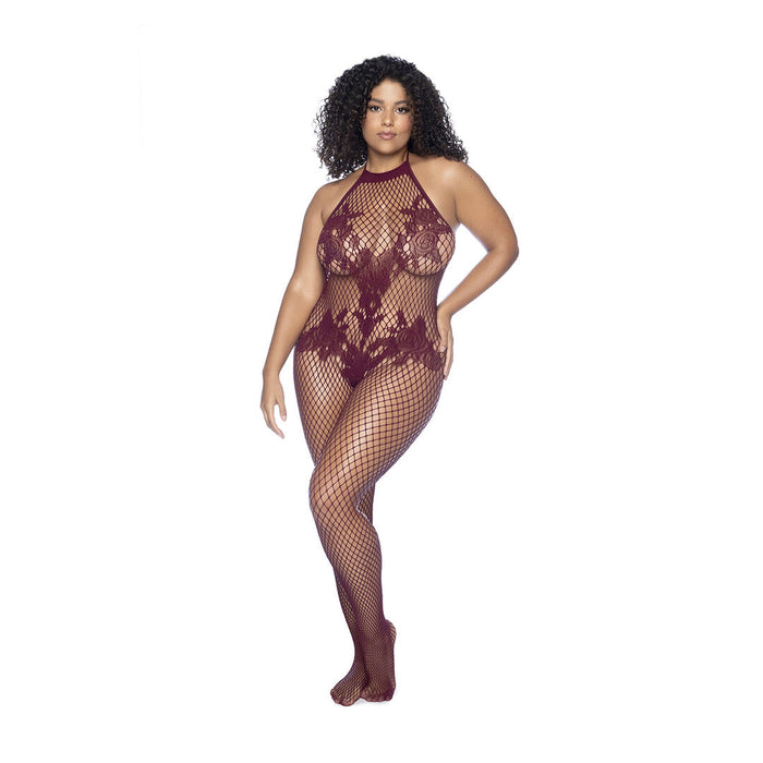 Mapalé Bodystocking Dos-Nu Cerise Ouvert