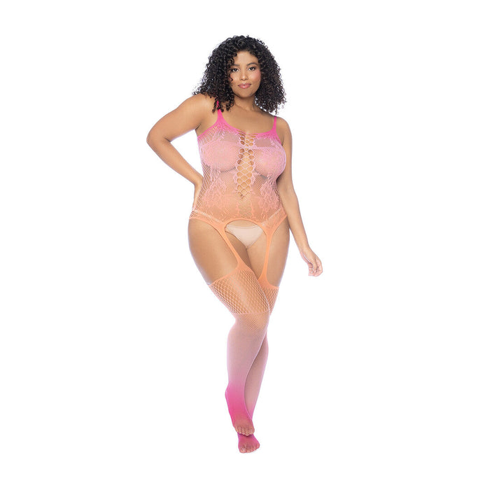Mapalé Bodystocking Ombre Fleurs Sunset