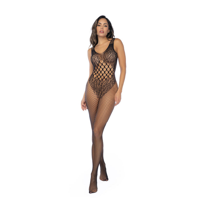 Mapalé Bodystocking Résille Léopard Noir