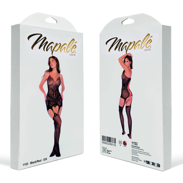Mapalé Bodystocking Noir Motif Serpent