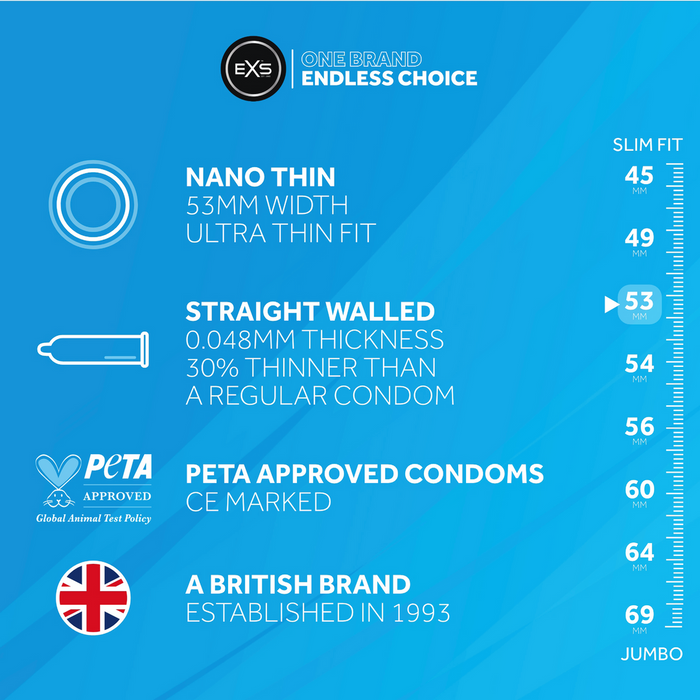 EXS Nano Thin Préservatifs 12 Pièces