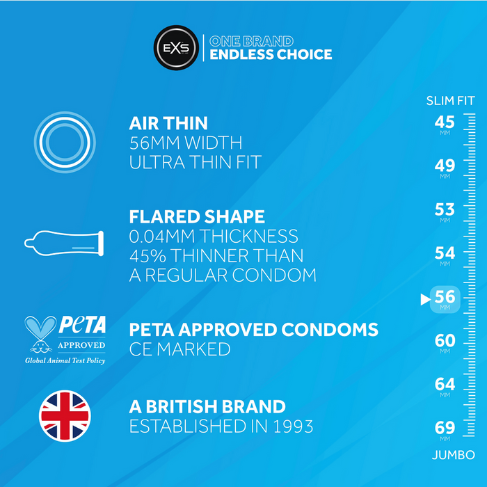 EXS Air Thin Préservatifs 144 Pièces