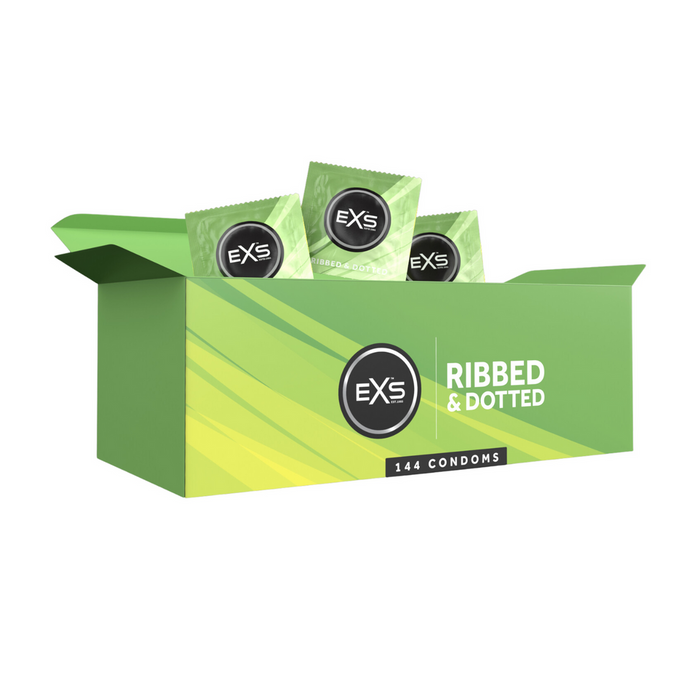 EXS Ribbed & Dotted Préservatifs 144 Pièces