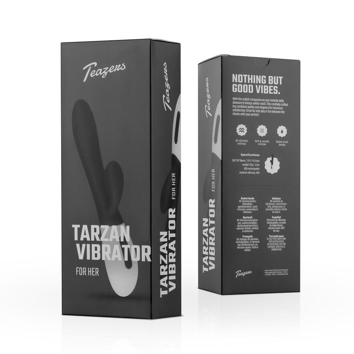 Teazers Tarzan Vibromasseur Noir 20 cm
