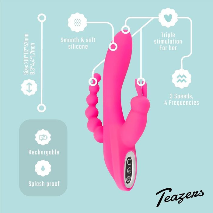 Teazers Double Vibromasseur Rabbit 21 cm