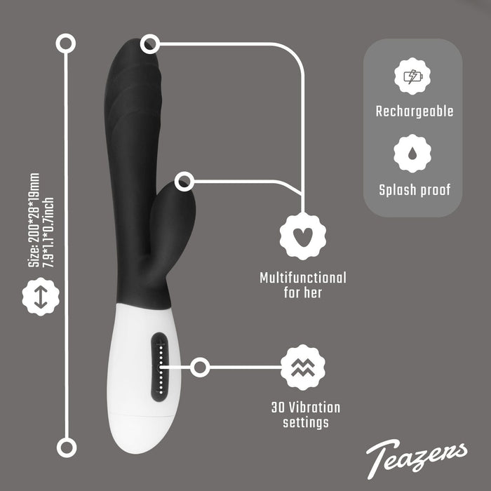 Teazers Tarzan Vibromasseur Noir 20 cm