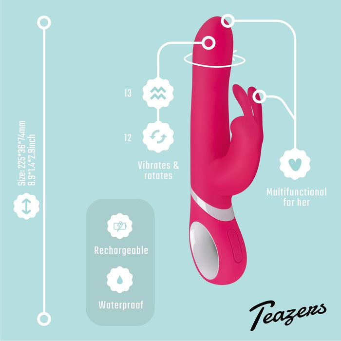 Teazers Vibromasseur Rabbit Rose 22 cm