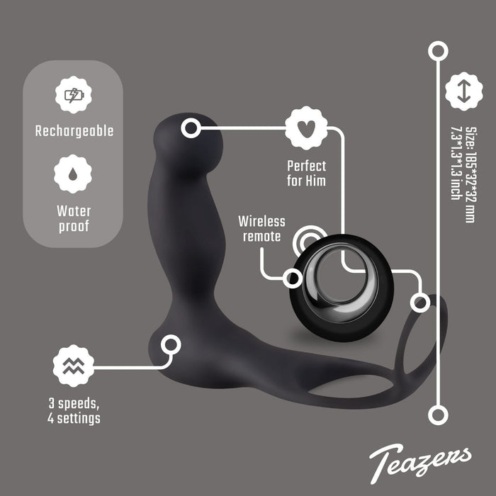 Teazers Cock & Ball Ring Vibromasseur Prostatique