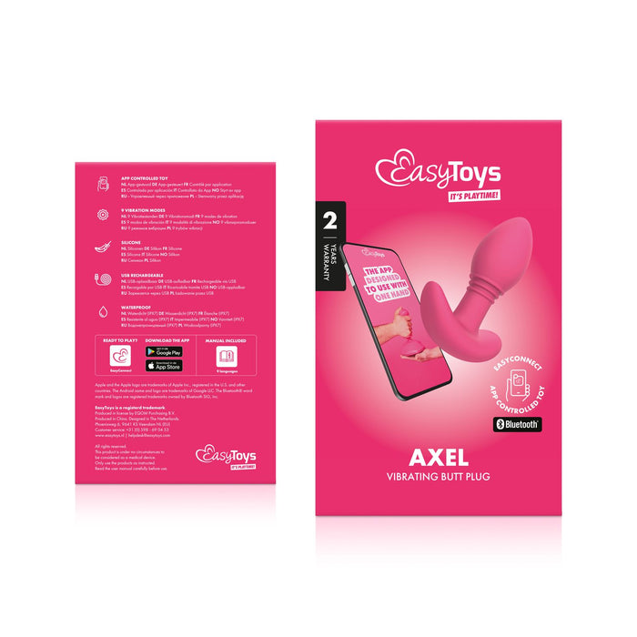 EasyToys Axel Plug Anal Vibrant Avec App 10 cm