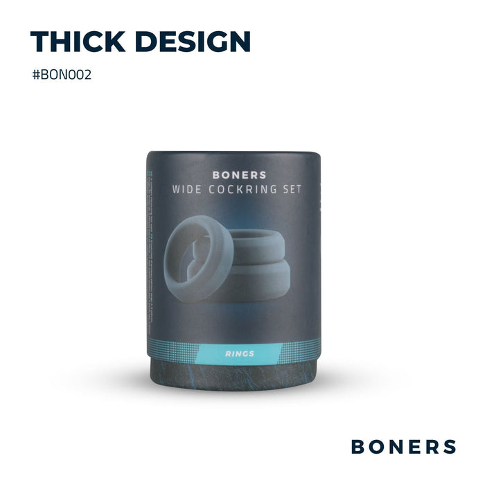 Boners Set De 3 Anneaux Péniens Plats En Silicone