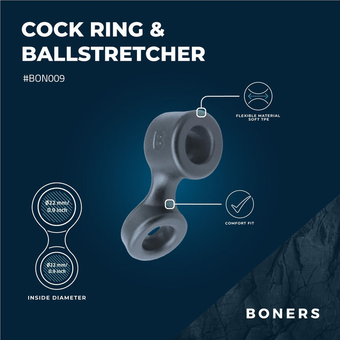 Boners Anneau Pénien Épais Avec Extenseur Testiculaire