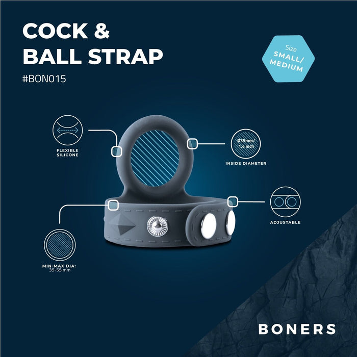 Boners Sangle Pénis Et Testicules Réglable Petit Modèle