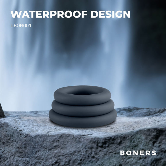 Boners Set De 3 Anneaux Péniens En Silicone