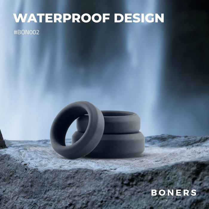 Boners Set De 3 Anneaux Péniens Plats En Silicone