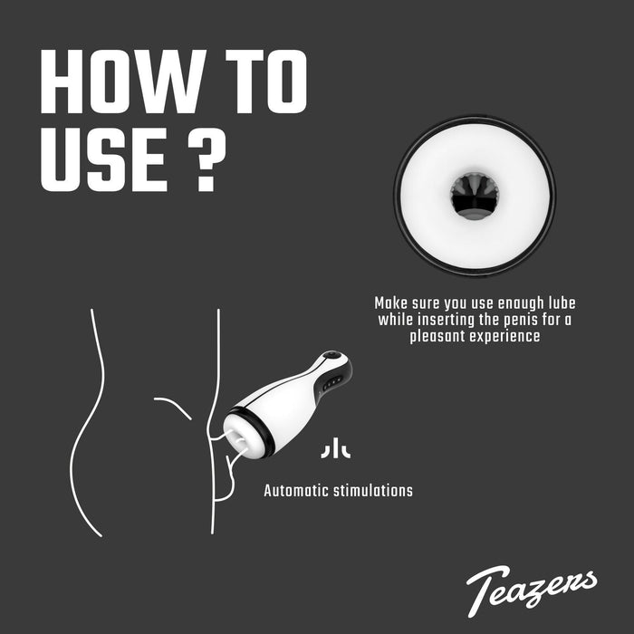 Teazers Masturbateur Automatique Blanc