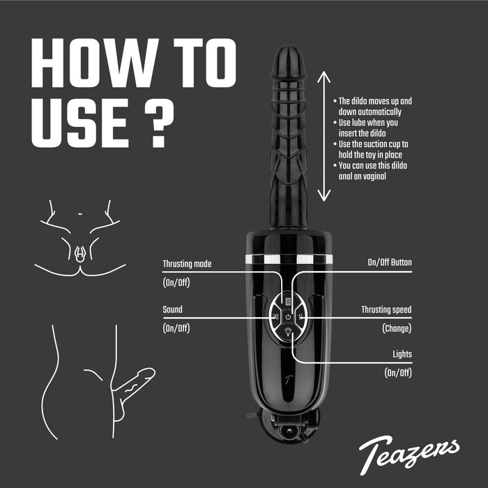 Teazers Dildo Vibromasseur Va et Vient 19 cm