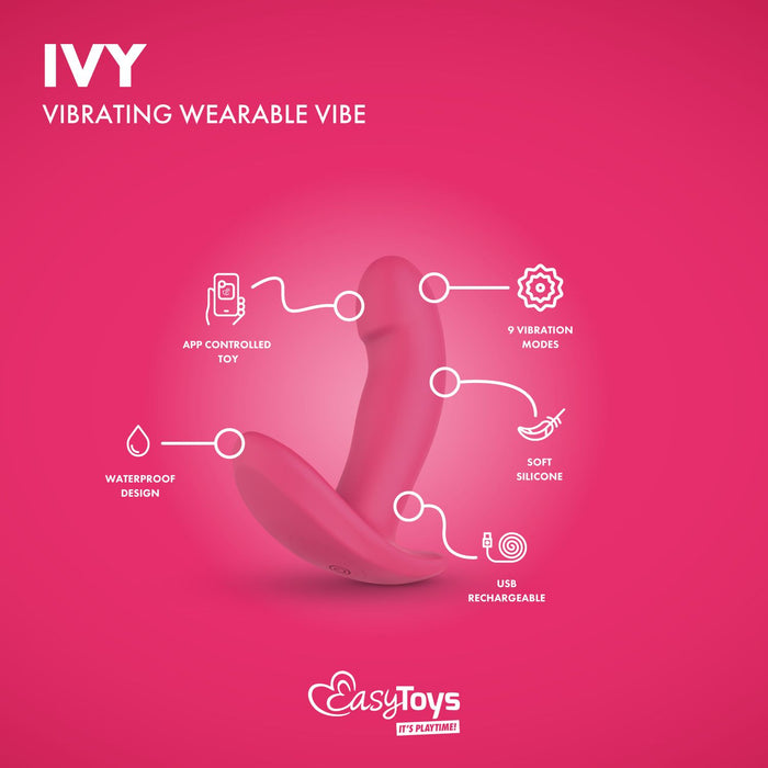 EasyToys Ivy Vibromasseur Portable Avec App 12 cm