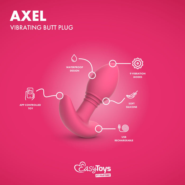 EasyToys Axel Plug Anal Vibrant Avec App 10 cm