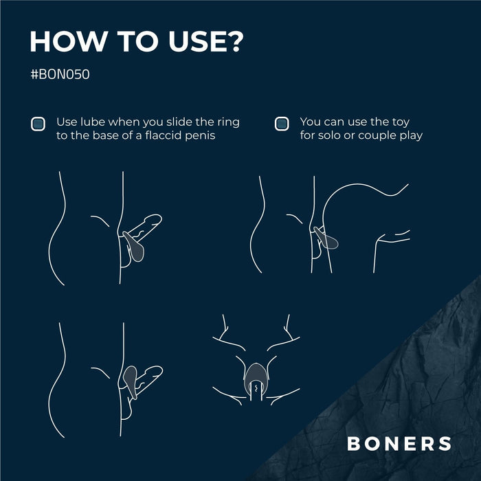 Boners Anneau Pénien Vibrant Flexible