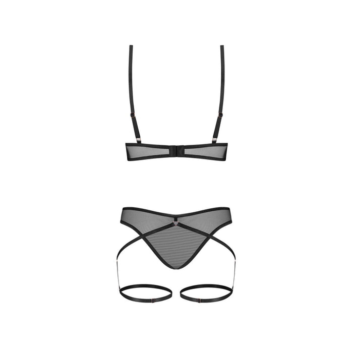 Obsessive Euridia Ensemble Lingerie 2 Pièces Noir