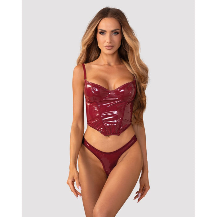 Obsessive Redya Corset & String Rouge