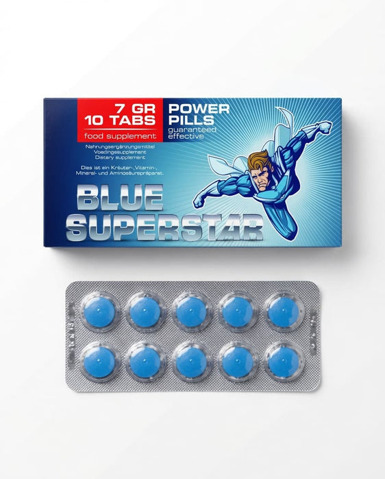 Blue Superstar Comprimés Naturels Pour l'érection 10 Pièces