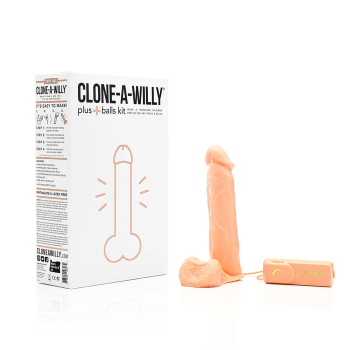Clone-A-Willy Gode Avec Boules Kit Light Tone