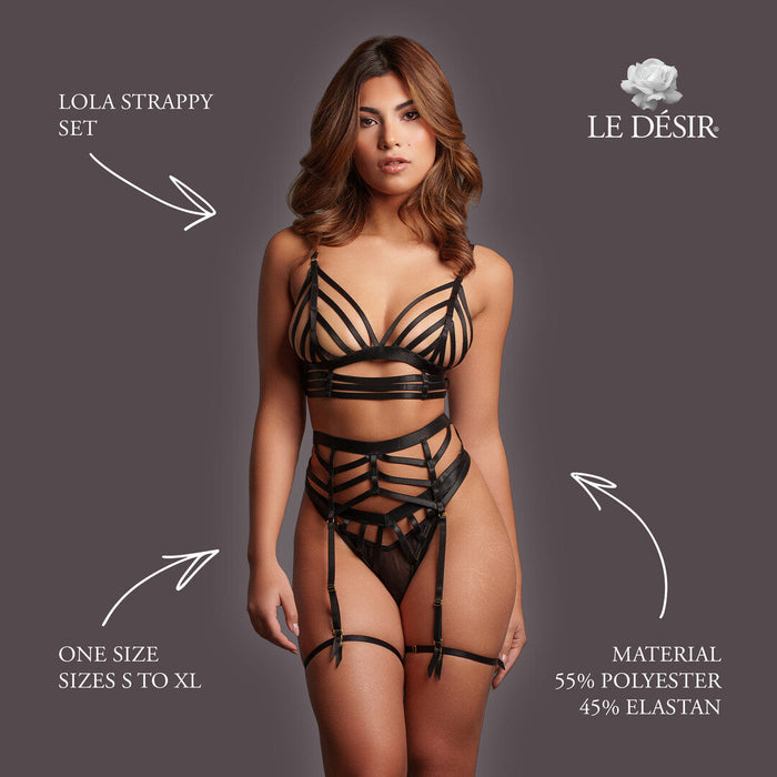 Le Désir Ensemble Lingerie 2 Pièces Noir Strappy
