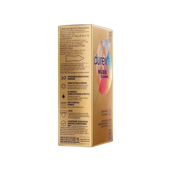 Durex Nude Classic Préservatifs 10 Pièces