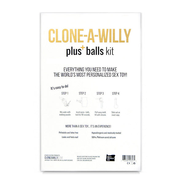 Clone-A-Willy Gode Avec Boules Kit Light Tone