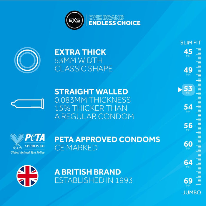 EXS Snug Fit Préservatifs 144 Pièces