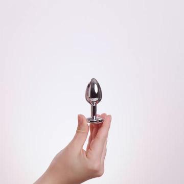 EasyToys Plug Anal En Métal Argenté Avec Cristal Cœur 7 cm