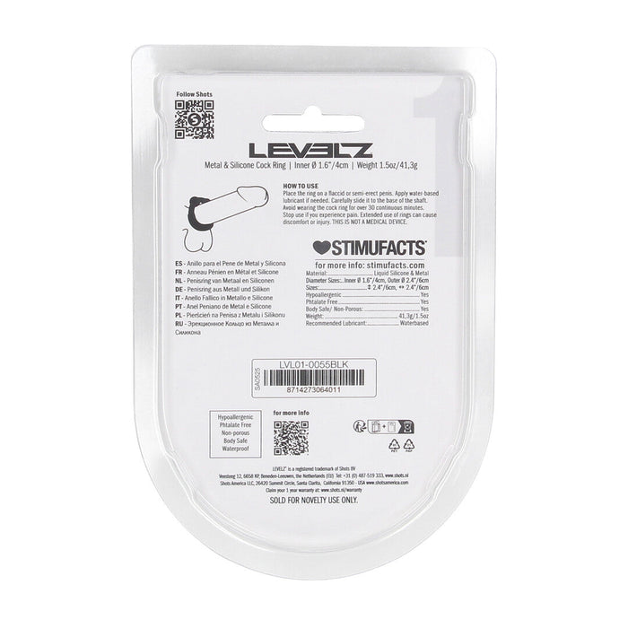 Levelz Metalen & Siliconen Cockring