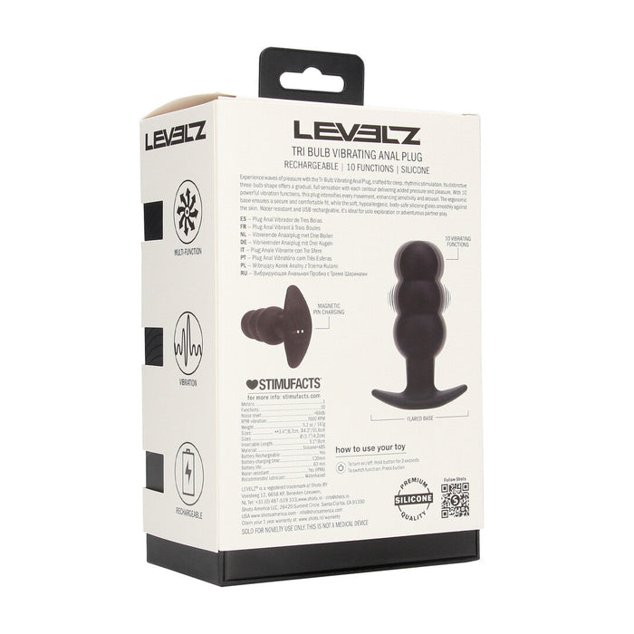 Levelz Tri Bulb Plug Anal Vibrant 11 cm