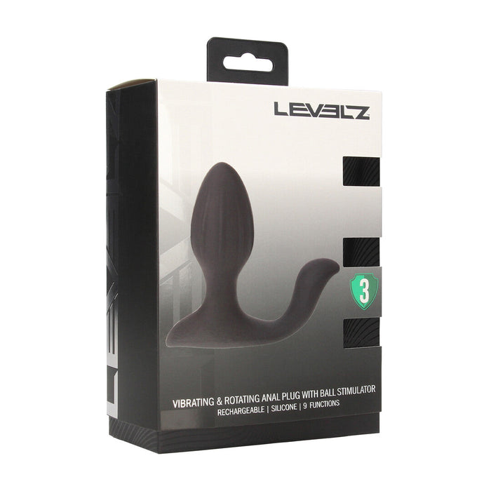 Levelz Plug Anal Vibrant & Rotatif Avec Stimulateur De Testicules 11 cm