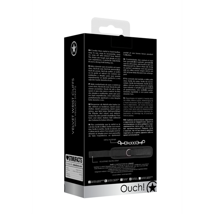 Ouch! Velvet Verstelbare Handboeien