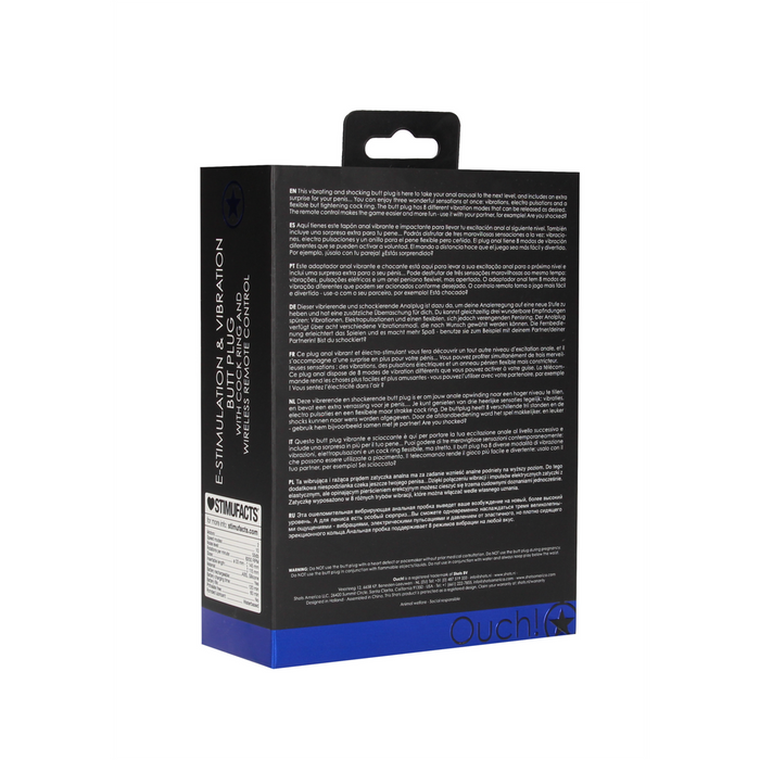 Ouch! E-stim Viberende Buttplug
