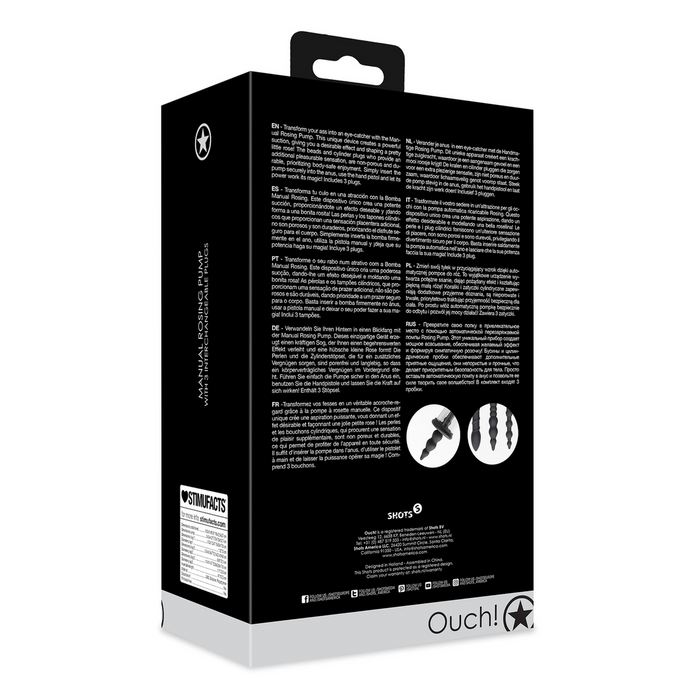 Ouch! Plug Anal Avec Pompe Manuelle 11 cm