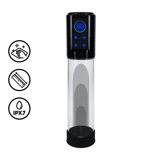 Pumped Megalift Automatic Waterproof Penis Pump Black