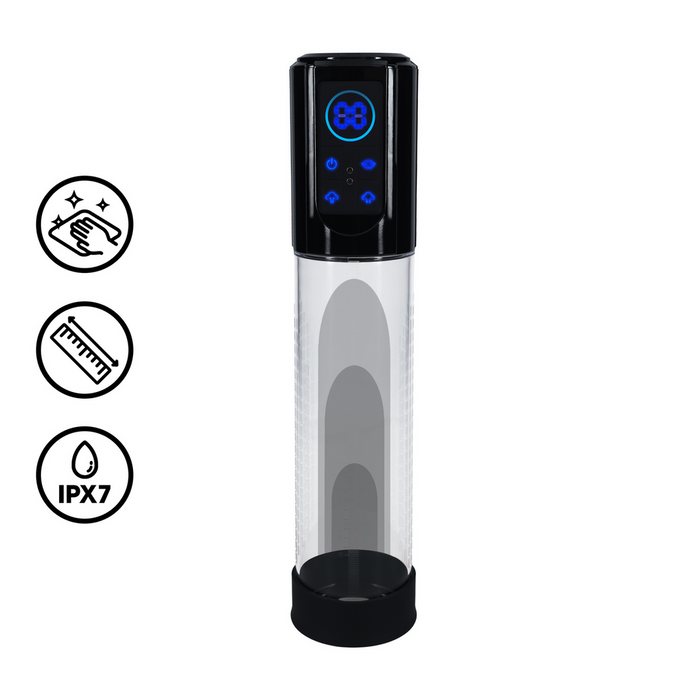 Pumped Megalift Automatic Waterproof Penis Pump Black