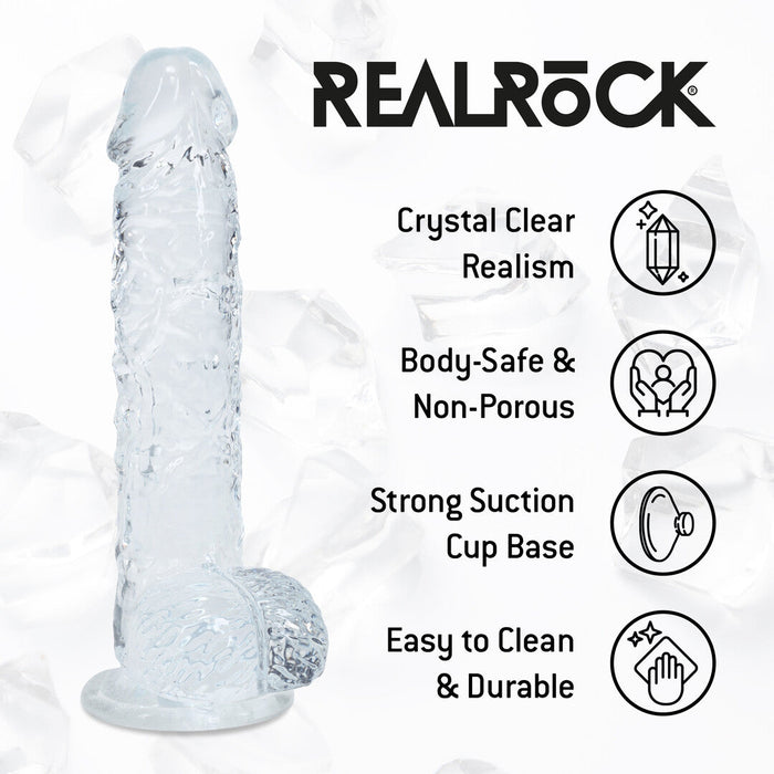 RealRock Dildo Réaliste Avec Testicules, 12,7 cm