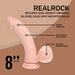 RealRock Realistische Vibrator Dual Density Rechargeable Liquid Silicone Vibrator Curved With Weighted Balls 8 / 20 Cm Flesh