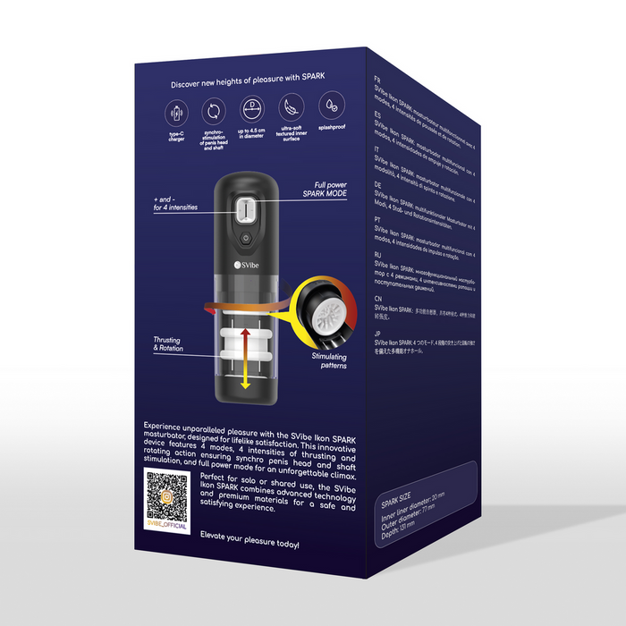 Ikon Spark Masturbador Con Movimiento De Empuje Y Rotación Transparente