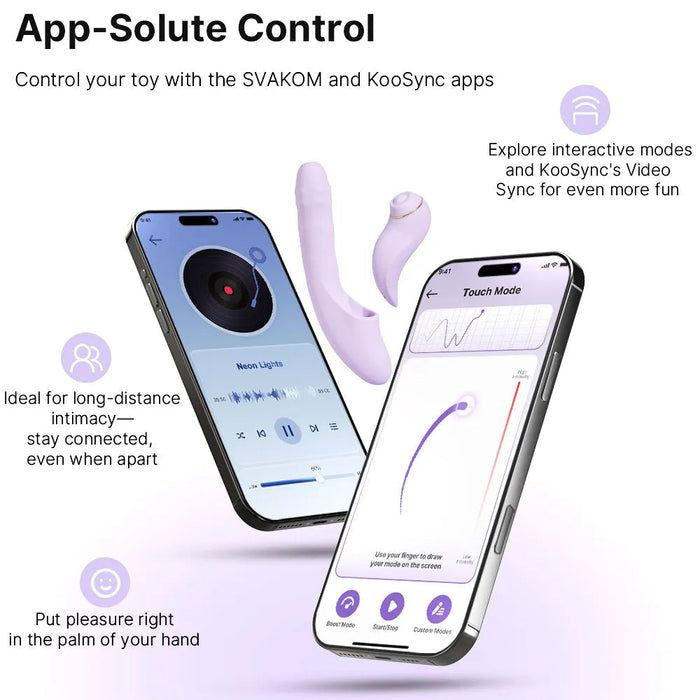 Svakom Duoglow Vibromasseur Vat Et Vient Avec App 19 cm