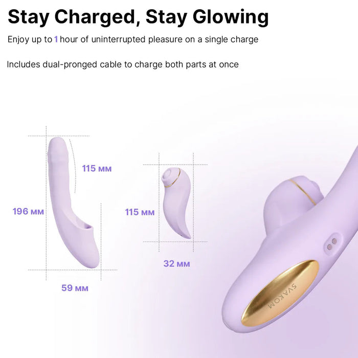 Svakom Duoglow Vibromasseur Vat Et Vient Avec App 19 cm