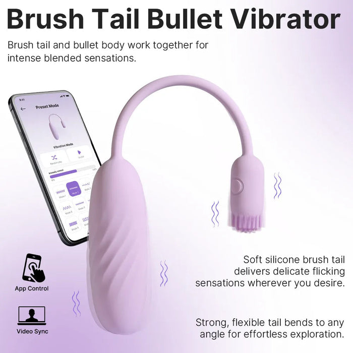 Svakom Plume Vibromasseur à Brosse Flexible Avec App