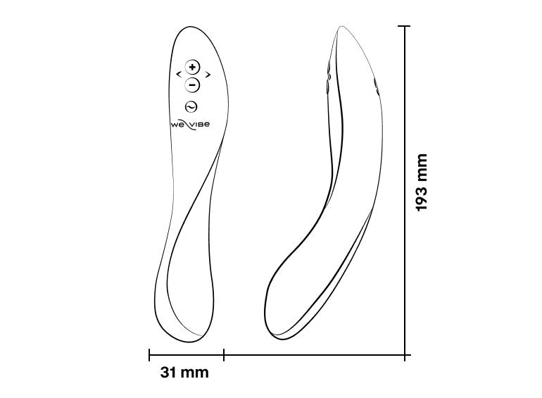 We-Vibe Rave 2 G-Spot Vibrator Met App 19 cm