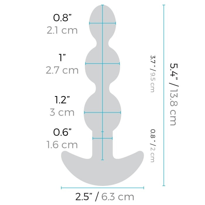 B-Vibe Triplet Perles Anal Vibrant 14 Cm