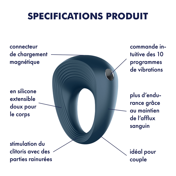 Satisfyer Power Ring Anneau Pénien Rechargeable - Erotes.be
